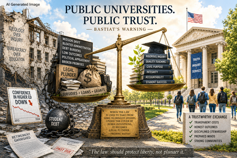 Public Universities, Public Trust—and Bastiat’s Warning About “Legal Plunder”