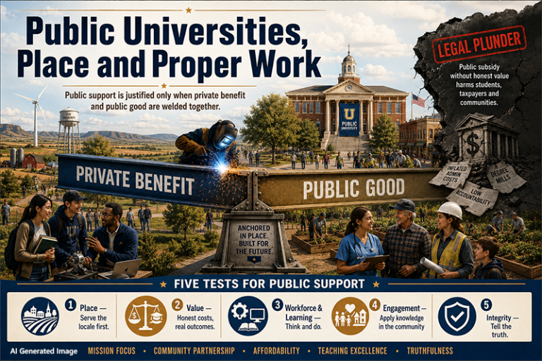 Public Universities, Place and Proper Work