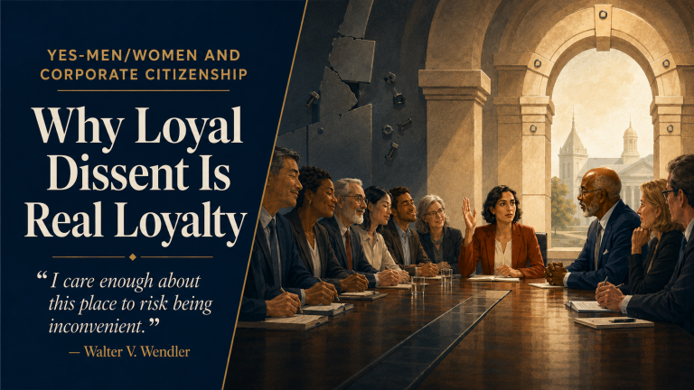 Yes-Men/Women and Corporate Citizenship: Why Loyal Dissent Is Real Loyalty