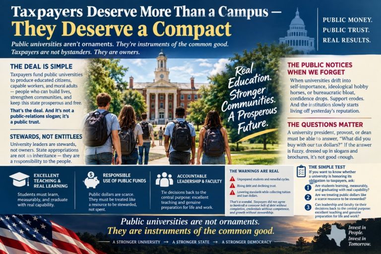 Taxpayers Deserve More Than a Campus — They Deserve a Compact